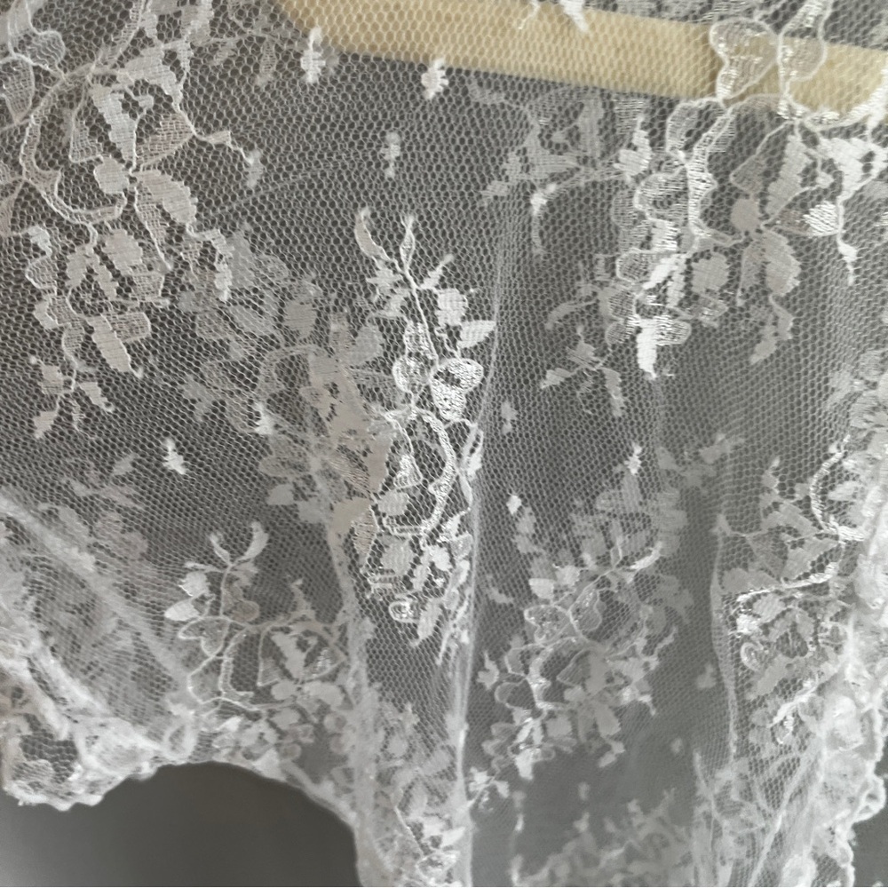 La Vie En Rose lace robe size S/M white bridal wedding lingerie - Picture 3 of 7